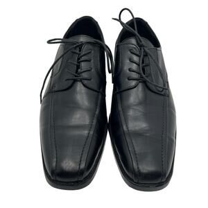 Amali 1844-000 Black Upper Square Toe Derby Mens 8.5 Dress Shoes